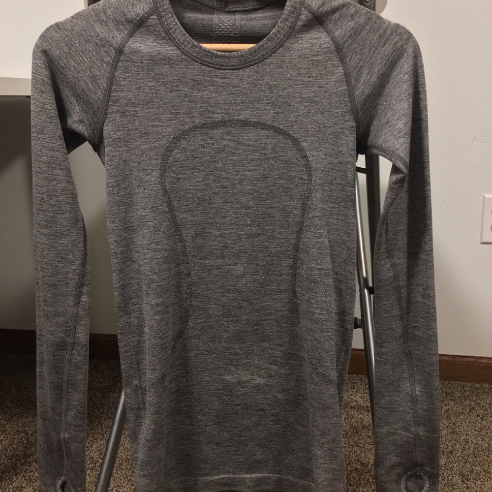 Gray Lululemon Long Sleeve Top